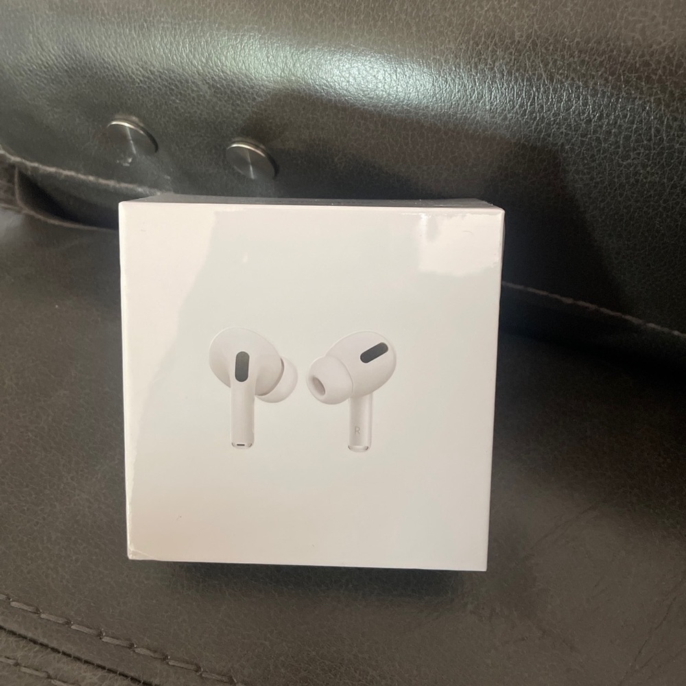 Brand new AirPod Pros with box un opened, 1 year of Apple care.